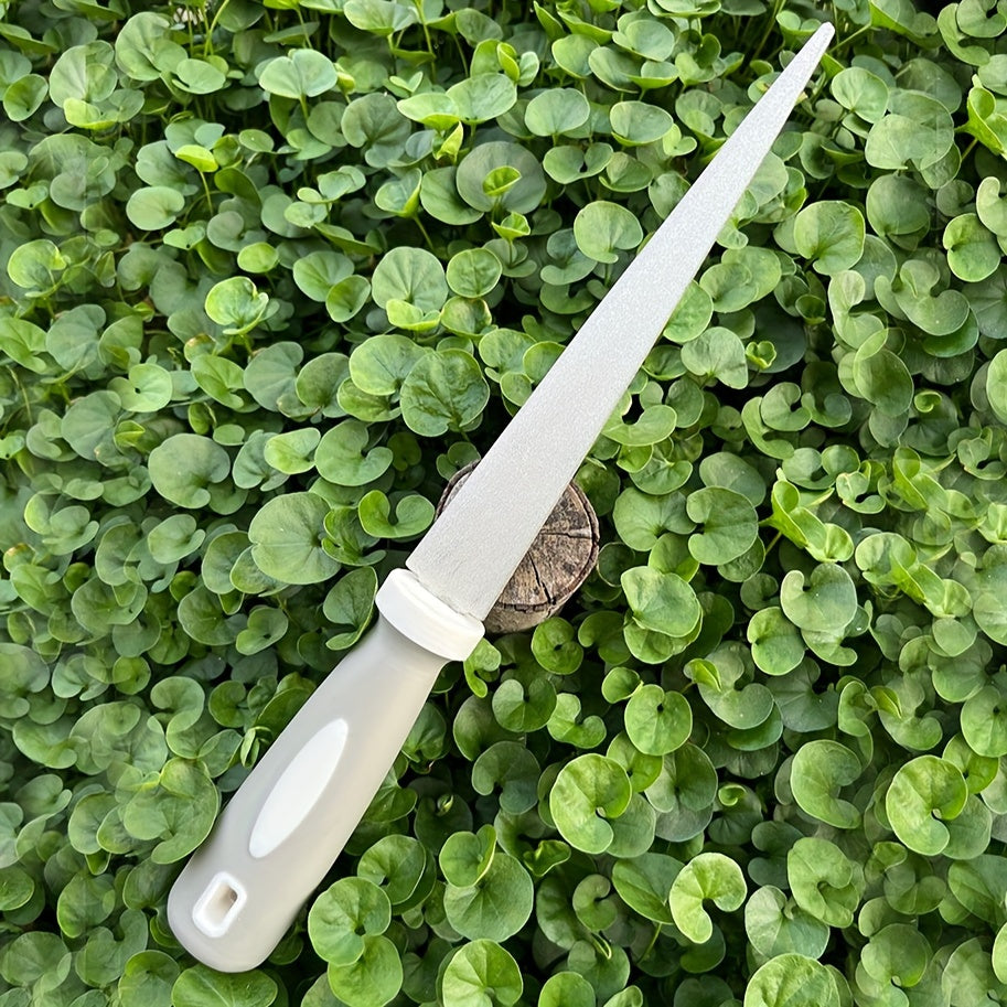 Kichik oshxona pichoqlari, qaychi, bog' uskunalari uchun ikki tomonlama olmosli shag'alli qattiqlashtiruvchi tayoq