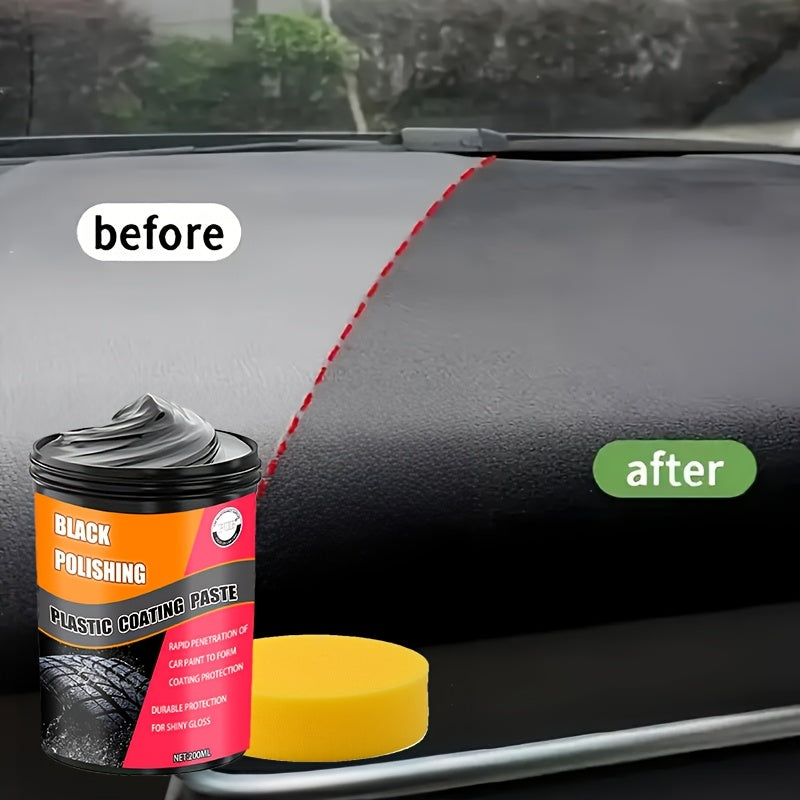 Pasta de pulir neumáticos y plástico todo en uno para cuidado del coche que restaura el brillo