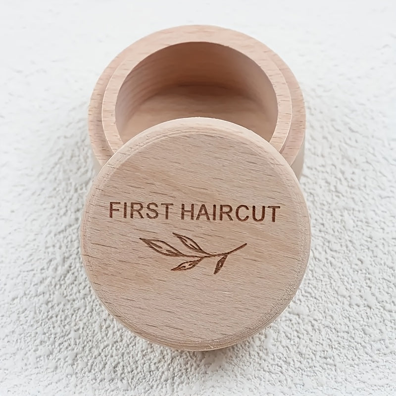 Коробка для памятных вещей с первого стрижки - Деревянная коробка для сбора волос и зубов - Контейнер для воспоминаний о рождении - Декор для дома и подарок