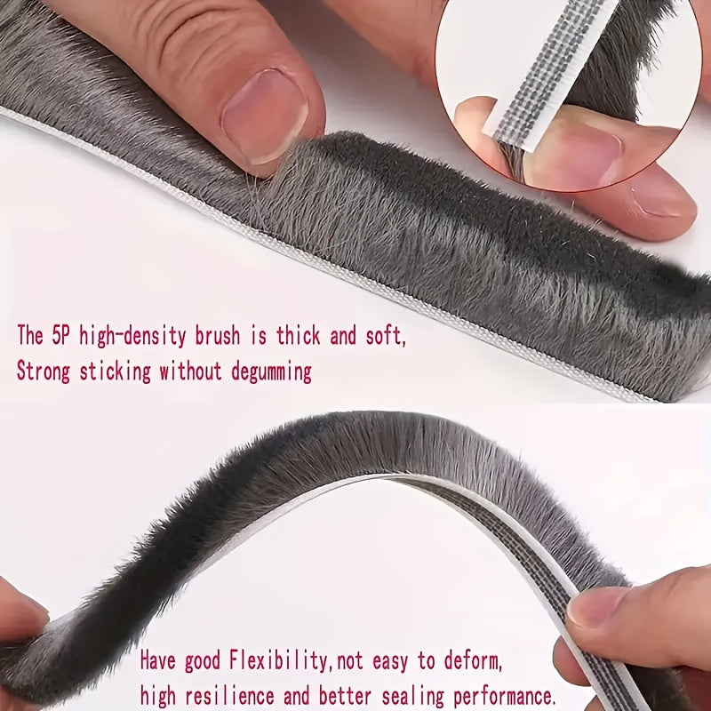 Self-Adhesive Sealing Strip for Doors and Windows 5m Waterproof Windproof Soundproof Plastic