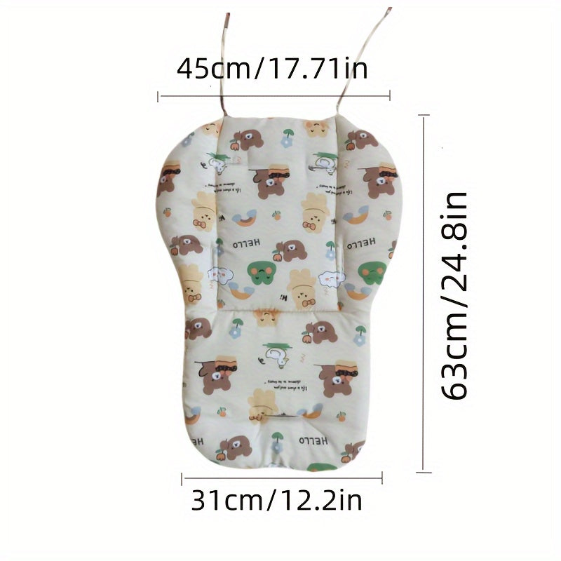 Infant Stroller Cushion Pad Soft Thickened Polyester Fiber for Baby Strollers and High Chairs