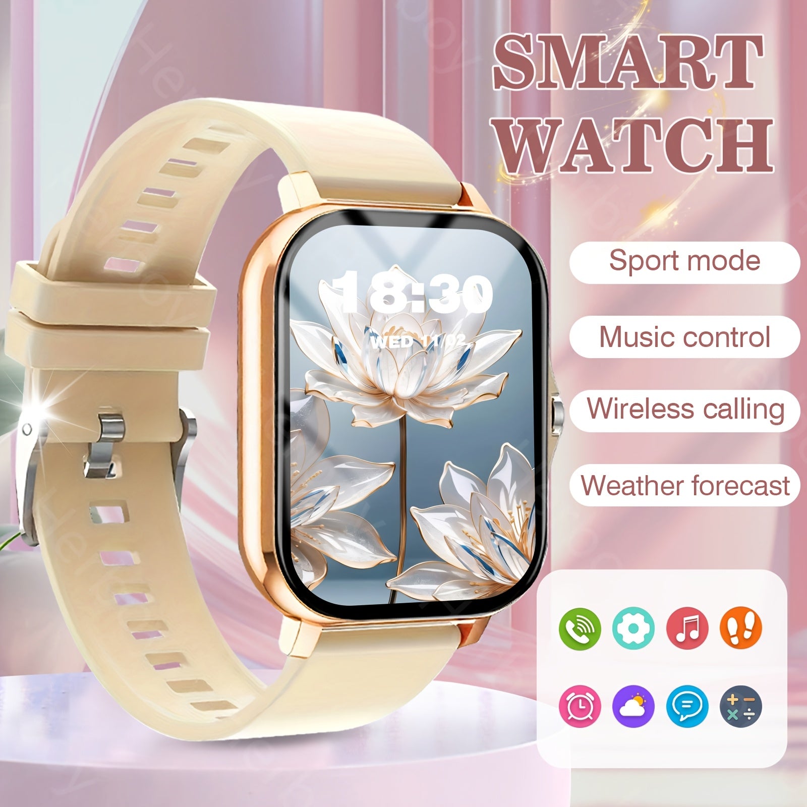 2025 Smart Watch Wireless Calling Sports Modes Call Alerts SMS Notifications Compatible with iPhone Android