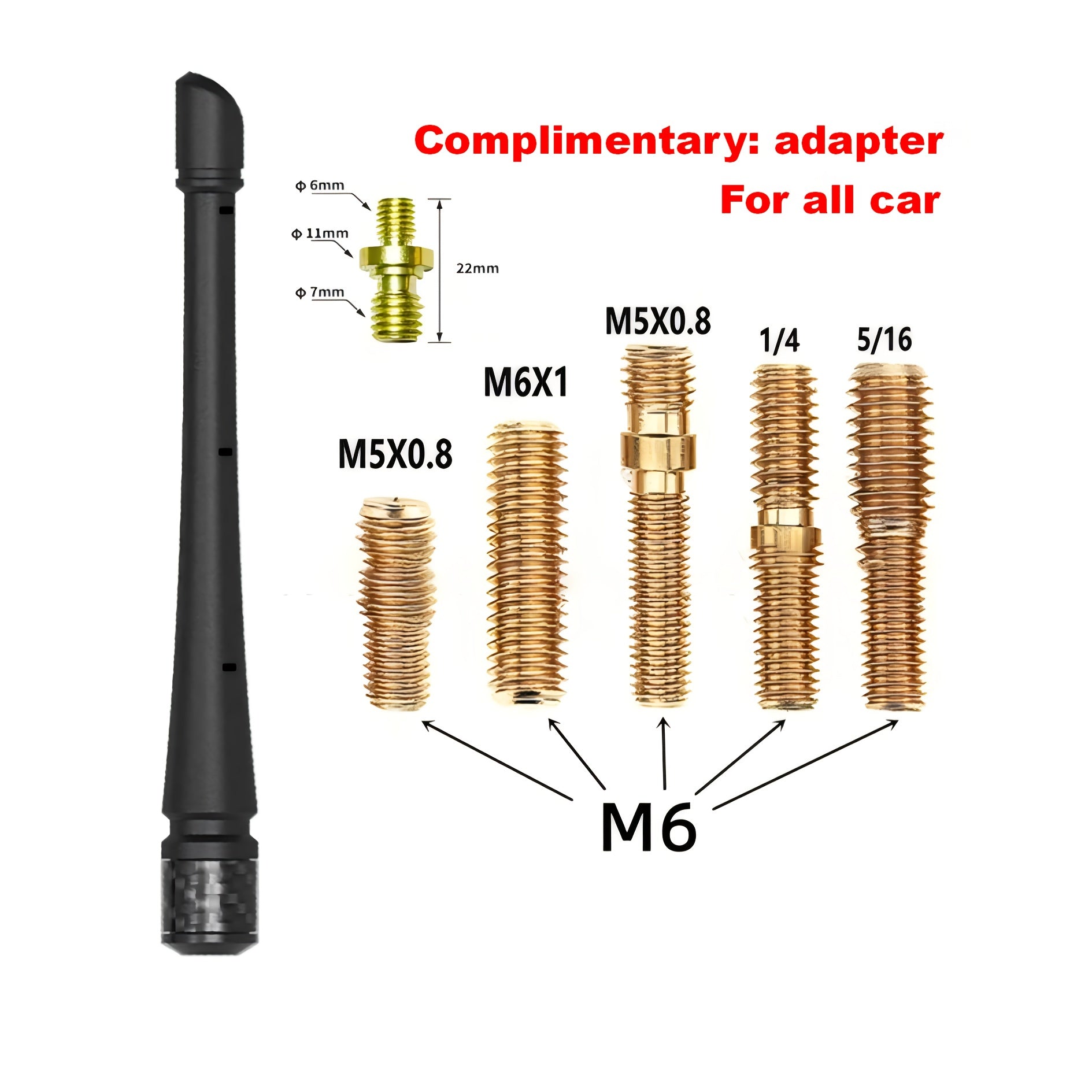 Universal Rubber Car Antenna Enhances FM/AM Reception, Flexible Bending