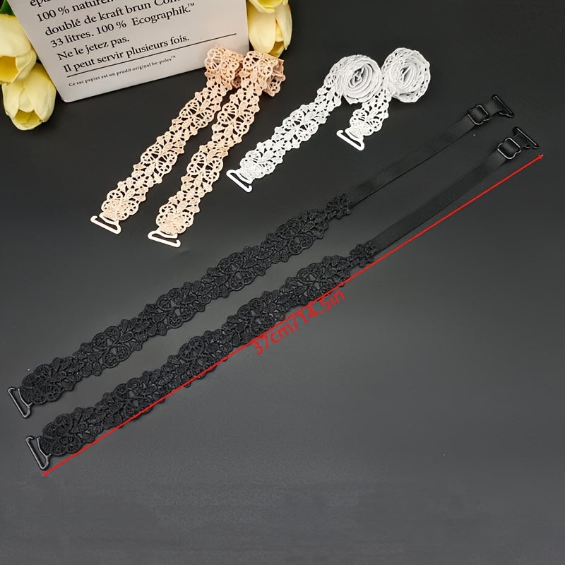 3-Piece Polyester Solid Color Bra Strap Accessories for Shoulder Support