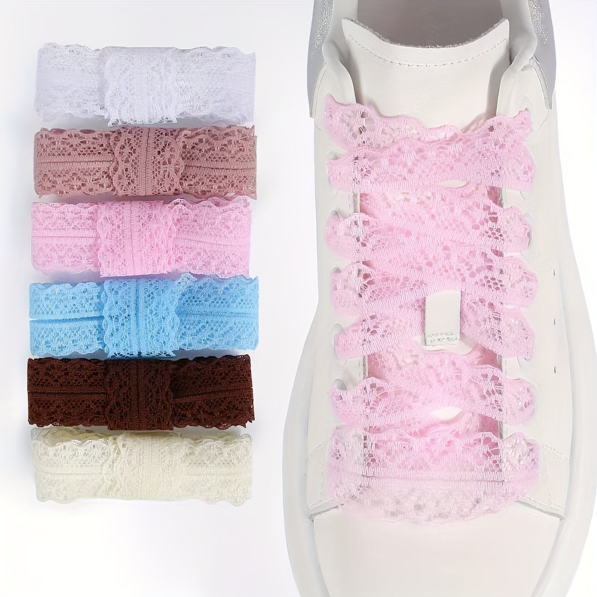 Girls Lace Shoelaces Ballet Style Silk Flat Shoe Accessories Multiple Colors