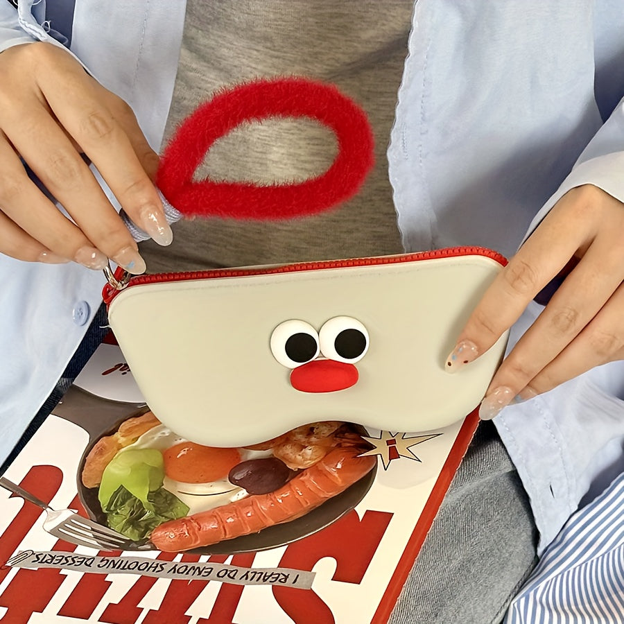 Chiroyli silikon ko'zoynak qutisi, zipper va yorqin tassel bilan - aksessuarlaringizni tartibda saqlash uchun ideal