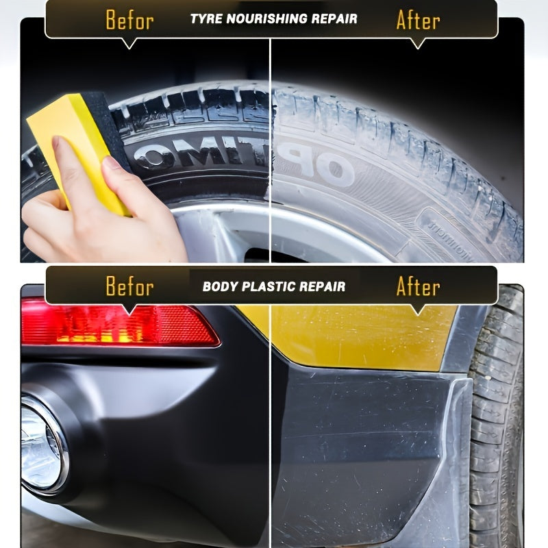 Black Tire Shine and Protection Wax for All Vehicles Long-Lasting Gloss