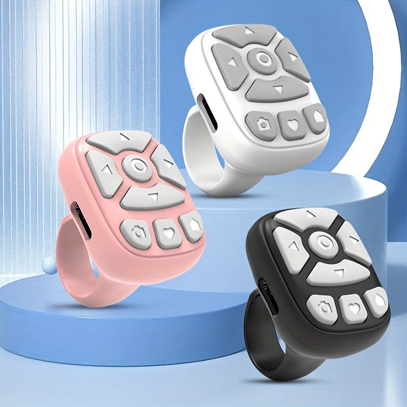 Wireless Remote Control for Page Flipping Camera Shutter Video Scrolling Music Playback E-Book Reading