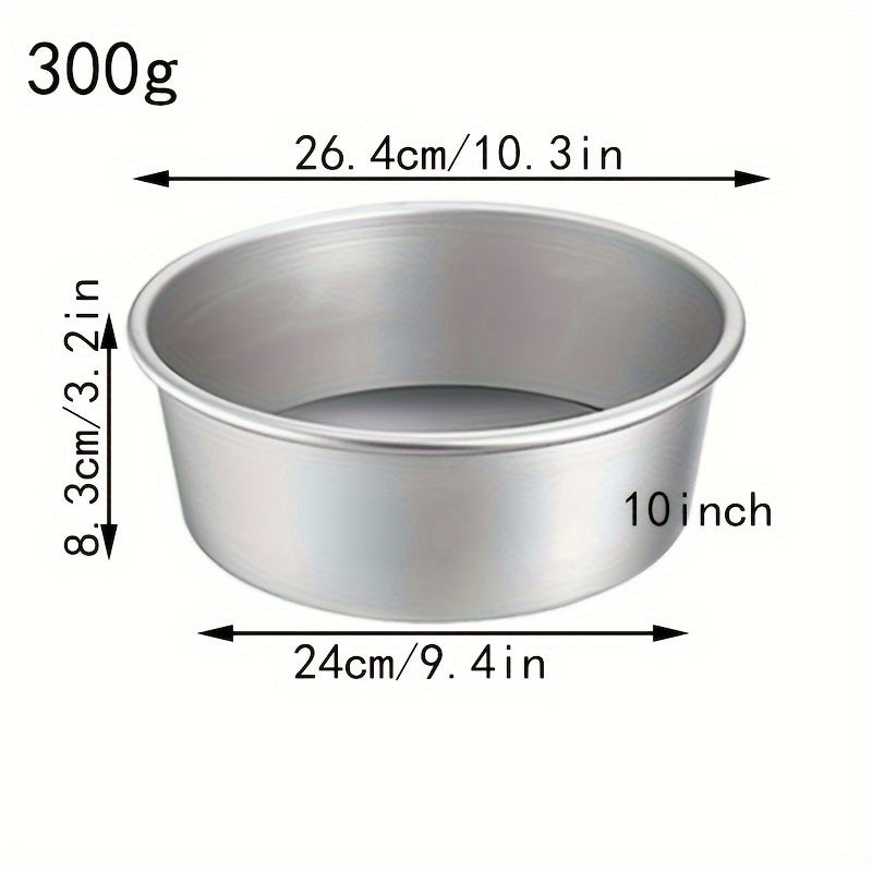 8-Inch Round Oven Cake Mold with Solid Bottom Anodized Aluminum for Chiffon Cakes
