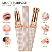 Women's Rechargeable Eyebrow and Face Hair Remover Rose Gold with LED Light