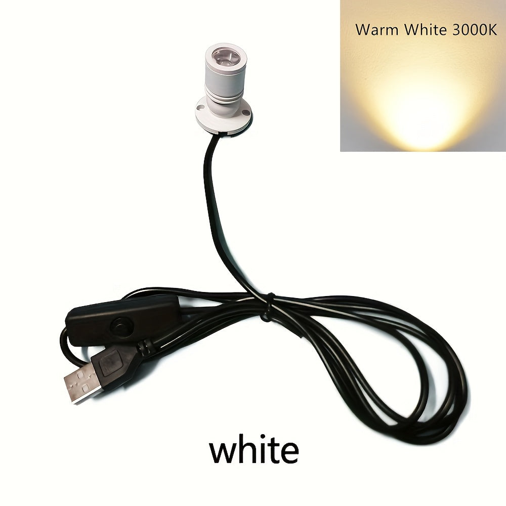 Mini USB LED Spotlight Indoor Accent Lighting Energy Efficient Switch Controlled
