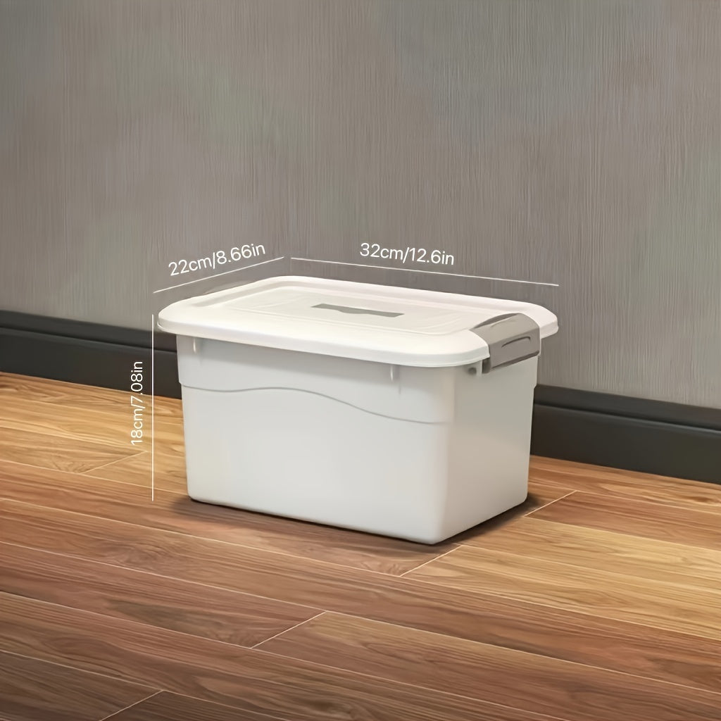 Square Plastic Storage Bins with Lids Waterproof Under-Bed Organizer for Home Car and Office