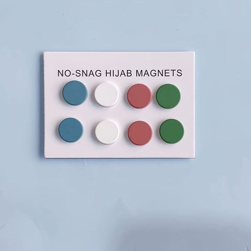 8 dona matli magnitli hijab pinlari ayollar uchun nafis sharf kliplar, xavfsiz va zamonaviy