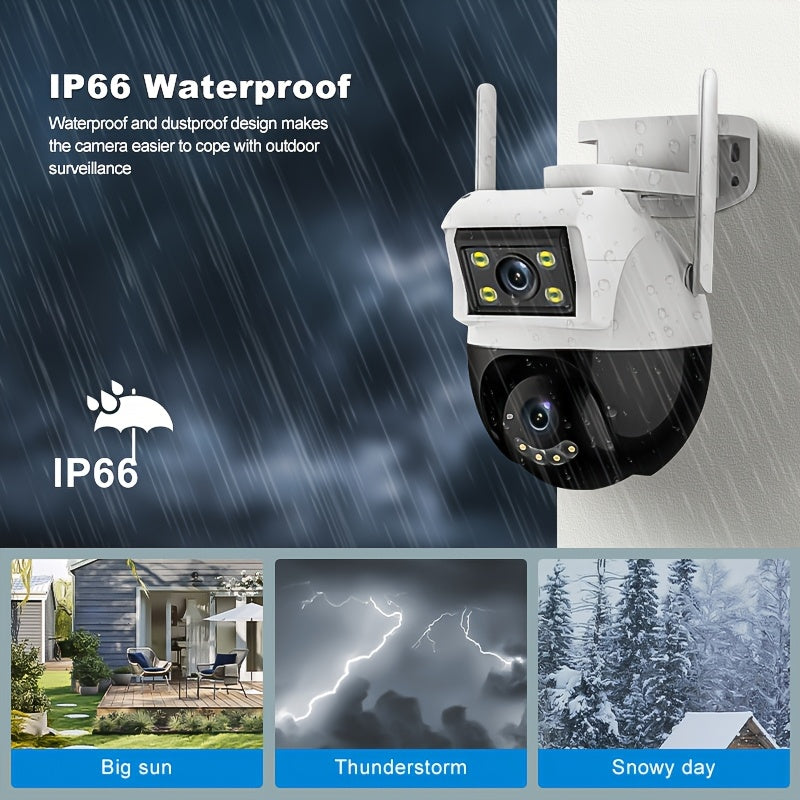 Wireless Outdoor IP66 Waterproof Security Camera with Multi-Function Features