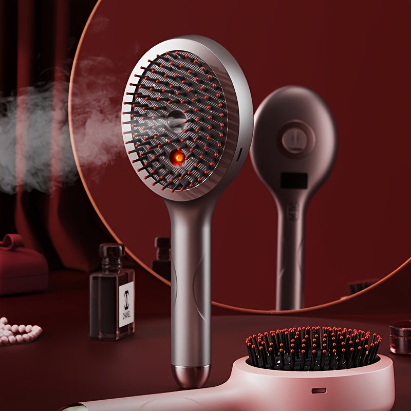 USB zaryadlash, tebranish bosh massaji va purkash funksiyasi bilan portativ elektr bosh massaj qiluvchi taroq.