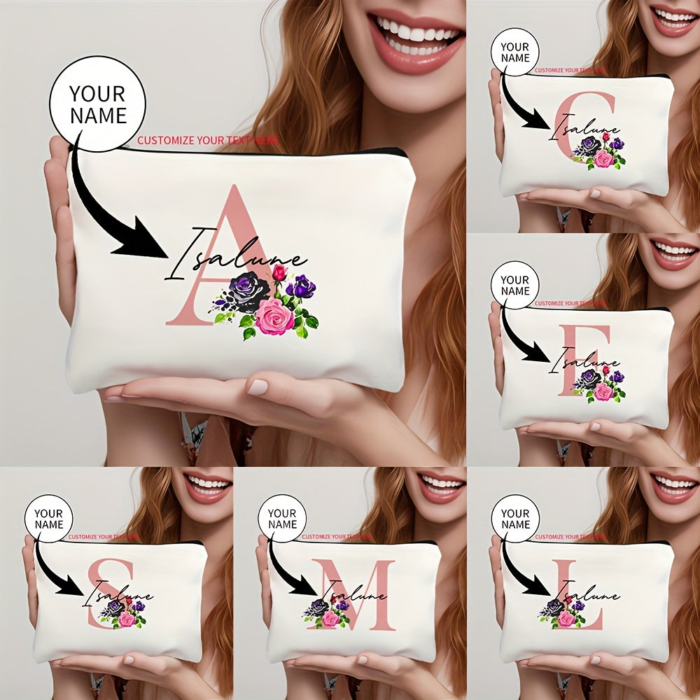 Персонализированный косметичка с индивидуальным именем, водонепроницаемый дорожный органайзер для макияжа и туалетных принадлежностей