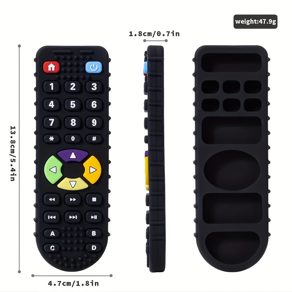 Baby Teether Silicone Remote Control Shape Educational Toddler Toy Safe for Ages 0-3