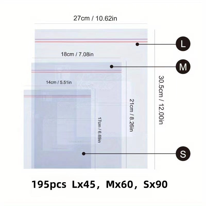 Двойные герметичные пакеты для хранения продуктов, герметичные, прозрачные, разных размеров