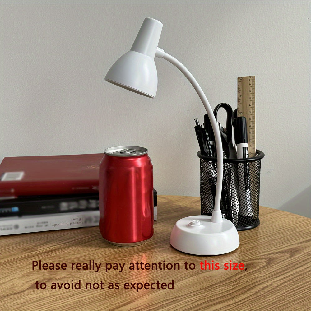 Portable LED Desk Lamp with Touch Control Battery-Powered Eye Protection Reading Light with Flexible Gooseneck