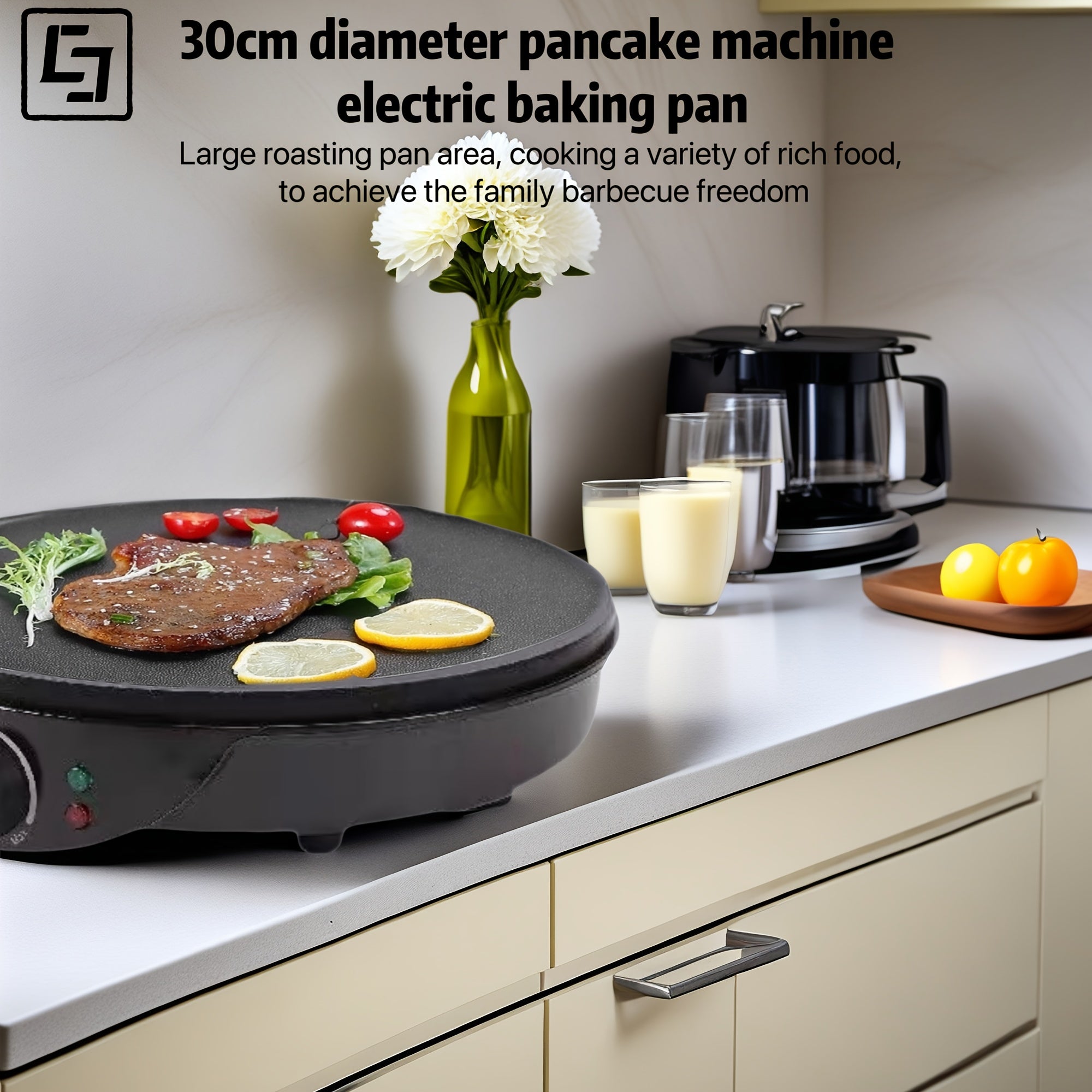 Mikrotoʻlgan pancake tayyorlagich, tuxum, sendvich, pastırma uchun sozlanadigan harorat nazorati bilan, chirishga qarshi, portativ oshxona