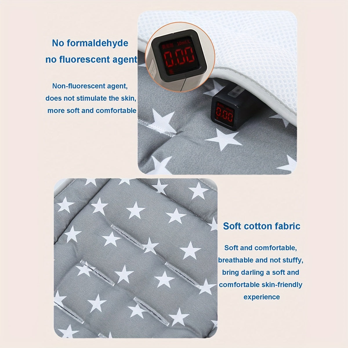 Children's Cushioned Stroller Seat Pad for Dining Chairs Rocking Chairs and Strollers