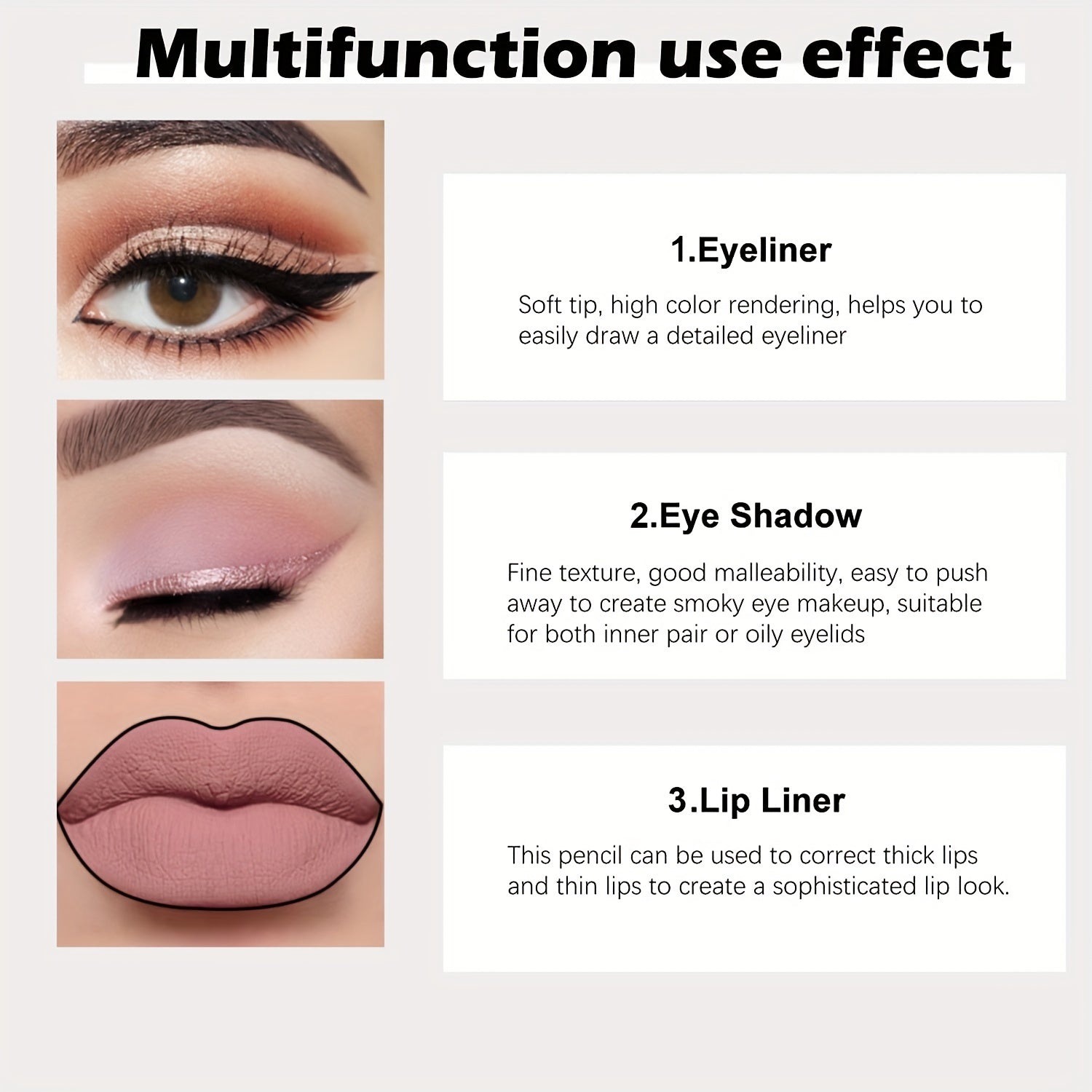 Waterproof Eyeliner Pencil Long-Lasting Bold Eye Makeup in Various Shades