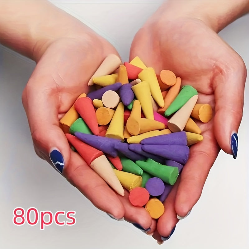 Wooden Fragrance Cones Set 80/120 for Aromatherapy Home Incense Deodorizing