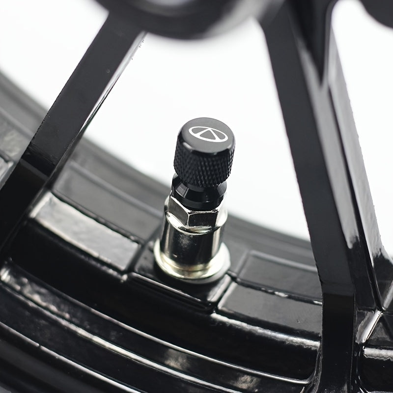 4 Pack 12mm Metal Wheel Valve Stem Caps Dustproof Leakproof Rubber Ring