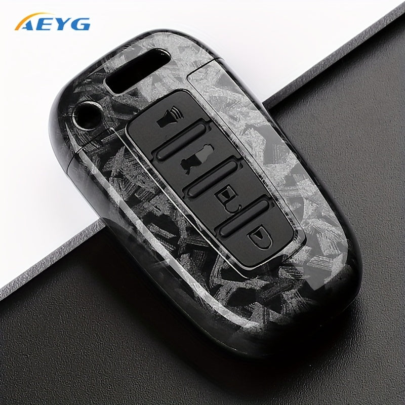 Car Key Cover Carbon Fiber Style ABS Remote Fob for SUV Sedan