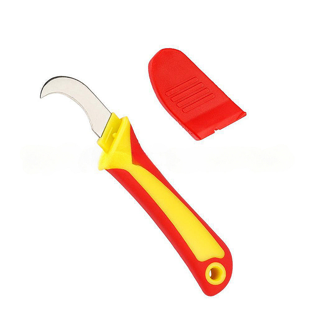 Insulated Electrician Knife Multi-Functional Wire Stripping Tool with Non-Slip Handle