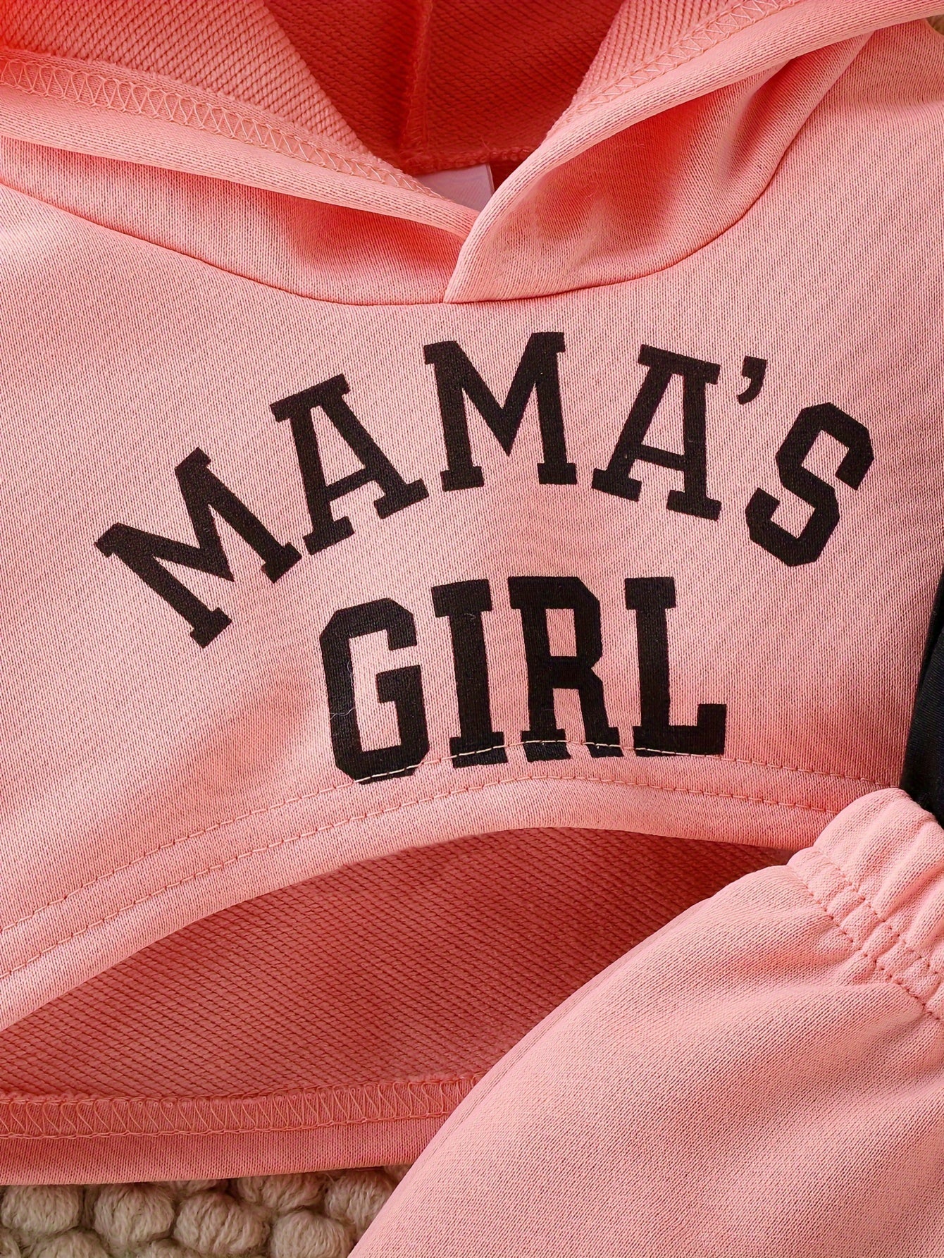 Girls Baby Casual Letter Print 3-Piece Outfit Hoodie Cami Pants Fall Winter