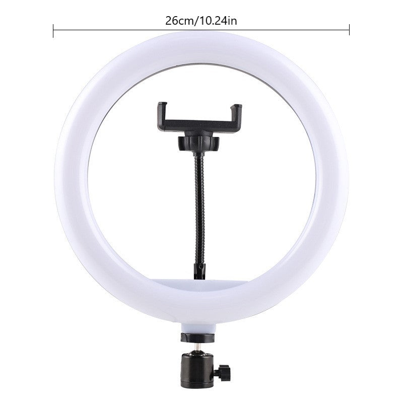 10-Inch LED Photography Fill Light with 360° Rotation and Multifunctional Switch