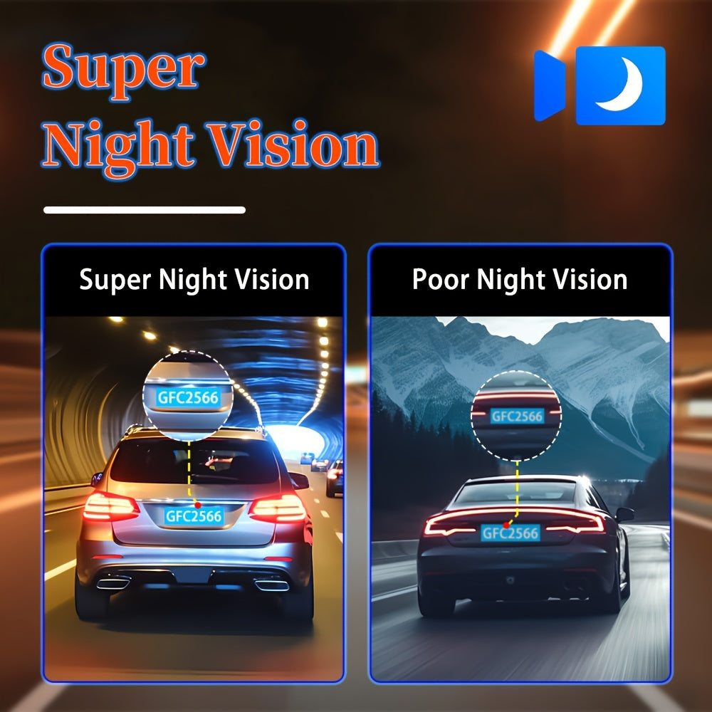 5-дюймовый экран автомобиля видеорегистратор с передней и задней записью, циклический DVR