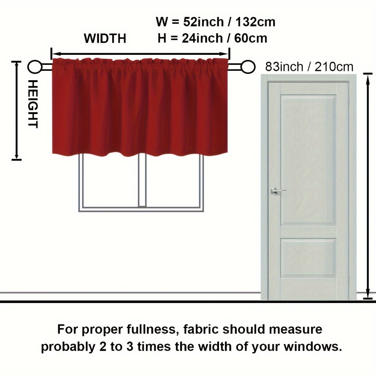 Blackout Heat Insulation Curtain Rod for Kitchen Living Room Bedroom Home Decor
