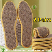 Men Women Brown Breathable Insole Comfort Pads Sizes 35-45 (22.86-27.0 cm) 2 Pairs