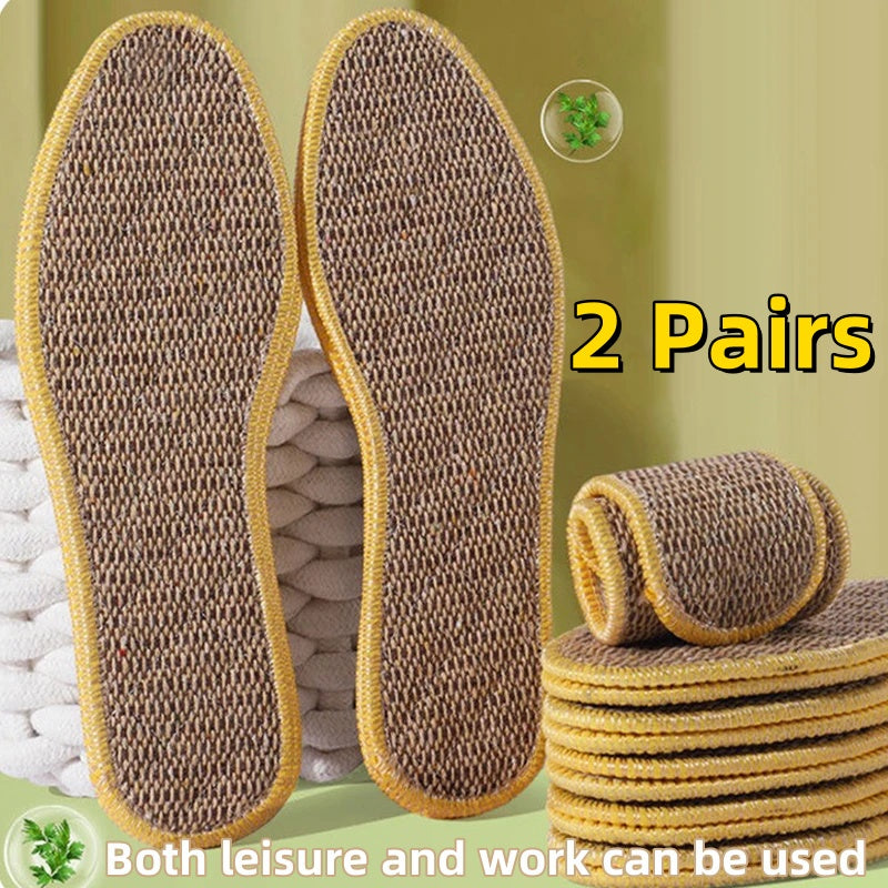 Men Women Brown Breathable Insole Comfort Pads Sizes 35-45 (22.86-27.0 cm) 2 Pairs