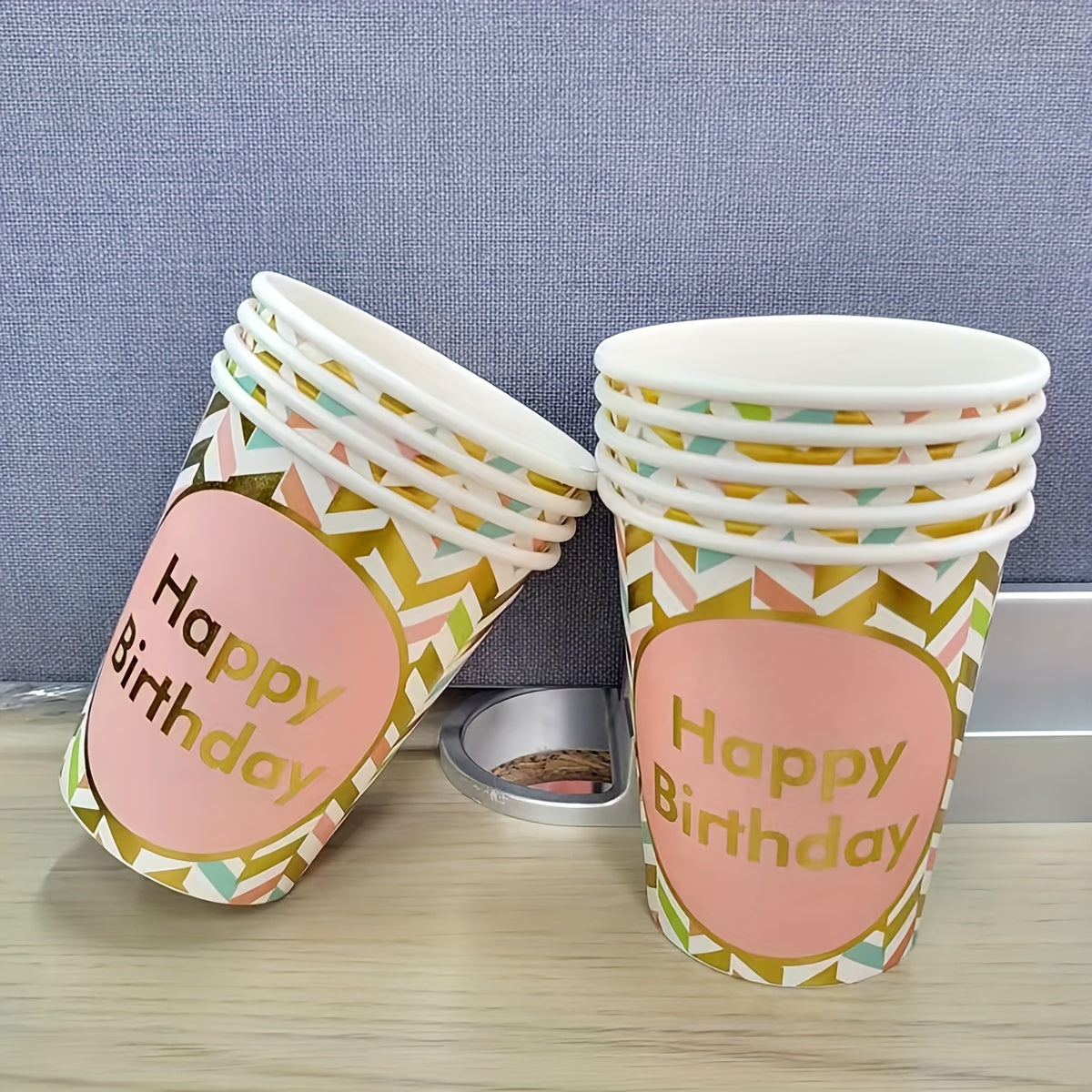 Pack of 10 Disposable Paper Cups with Cartoon Design for Parties and Events