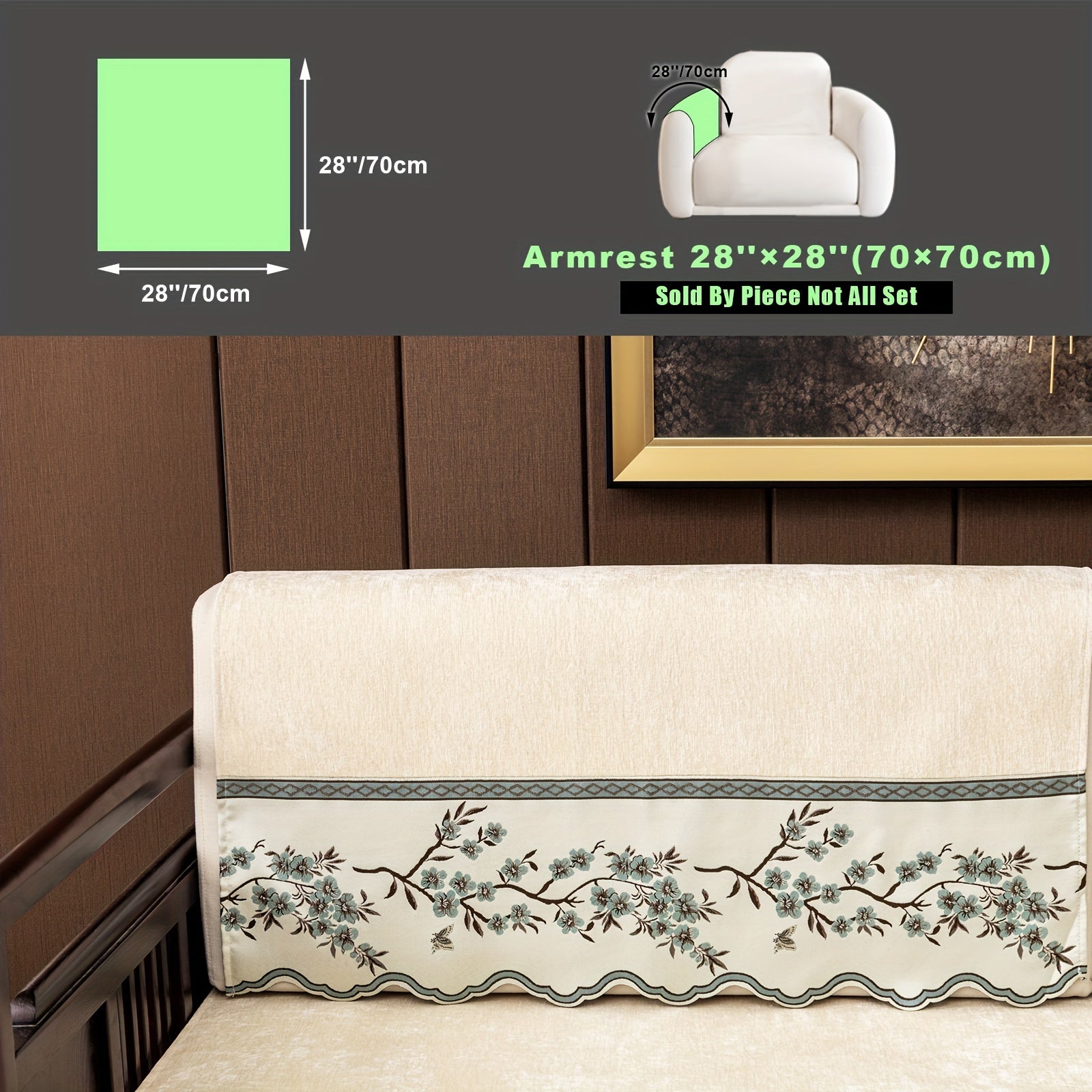 Чехол на диван с цветочным узором для всех сезонов с подушками и защитными чехлами для подушек для гостиной, спальни, офиса