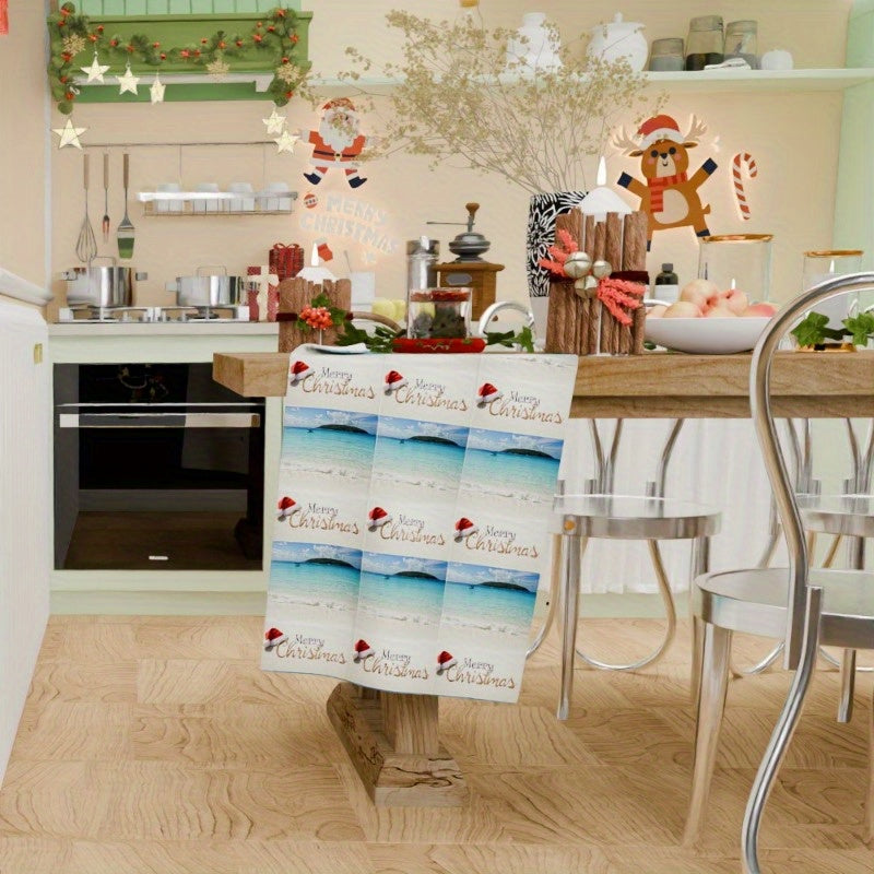 Decoración navideña de invierno Soft Merry Christmas 18x66cm colgante de pared para vacaciones