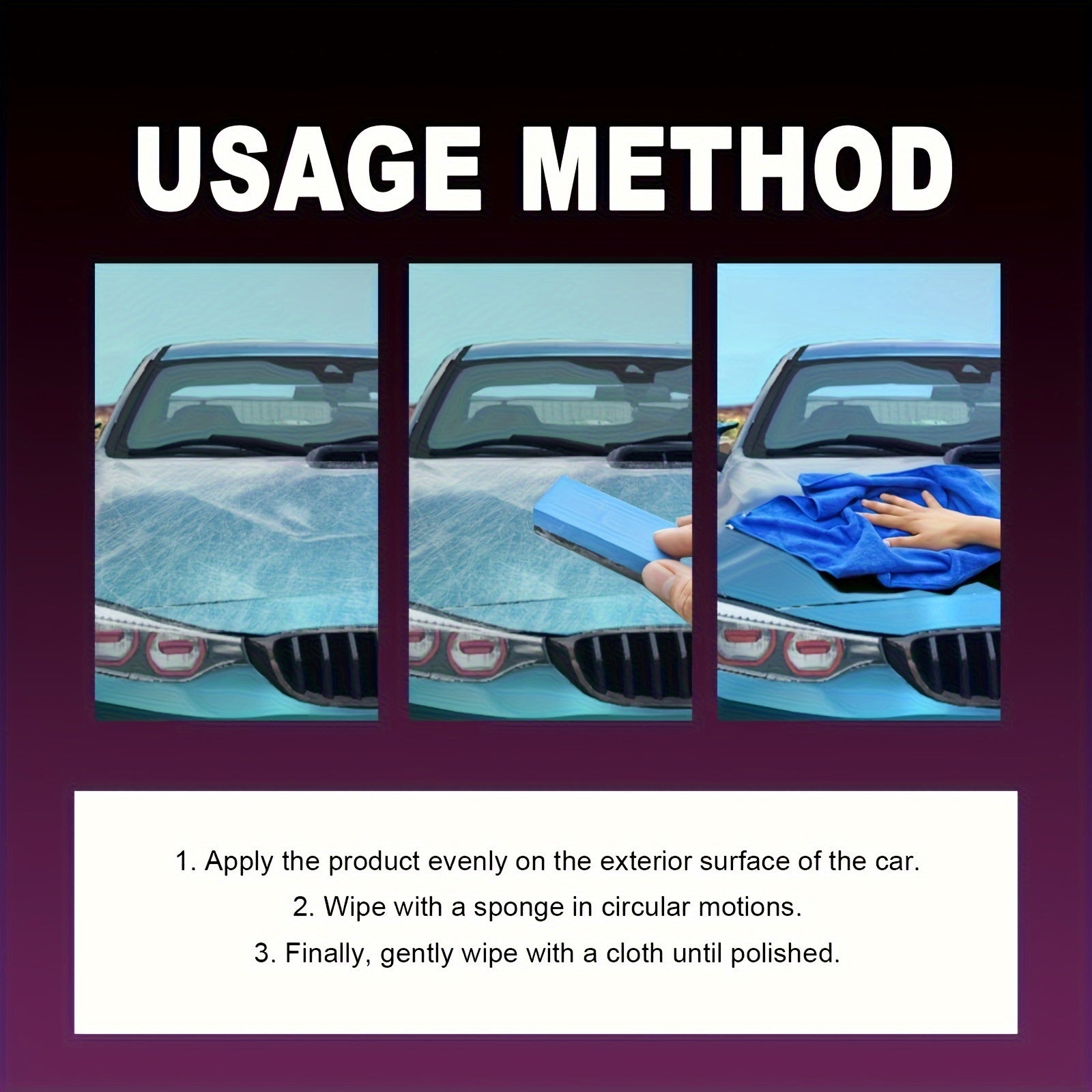 3-in-1 Car Scratch Repair and Shine Kit for Polishing and Maintenance