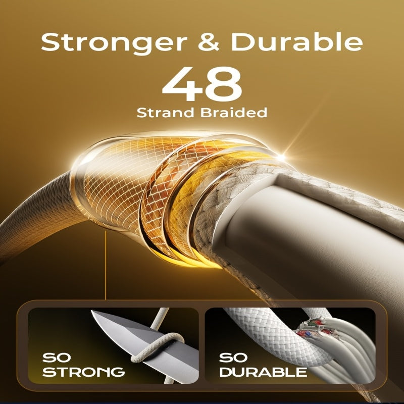 TZLRXL 240W USB C на USB C кабель быстрой зарядки, глянцевая отделка, нейлоновый материал, круглая форма, USB PD 5.1C, 1M/39.37IN или 2M/78.7IN, с передачей данных. Совместим с MacBook Pro/Air