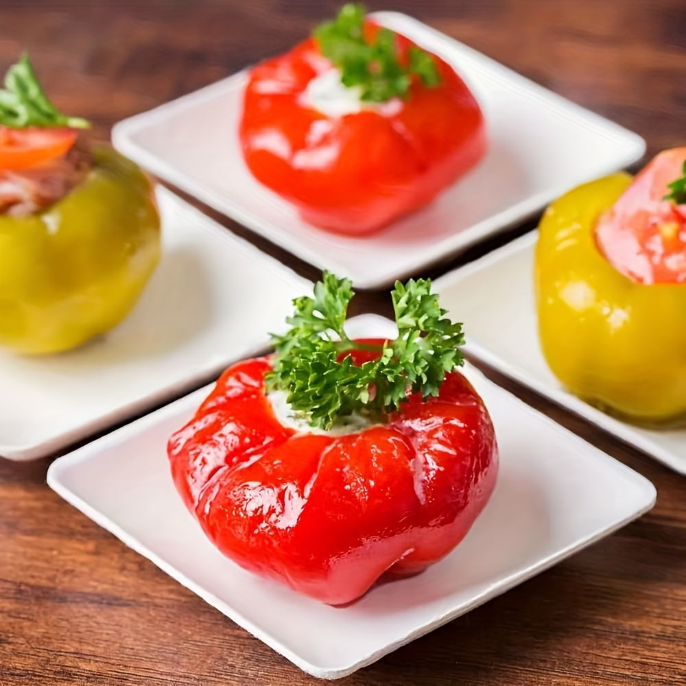 8 Varieties Sugar Cane Pulp Disposable Plates for Cake Salad Dips Eco-Friendly