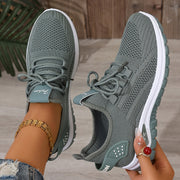 Women's Mesh Casual Slip-On Sneakers White Black Summer Beach Walking