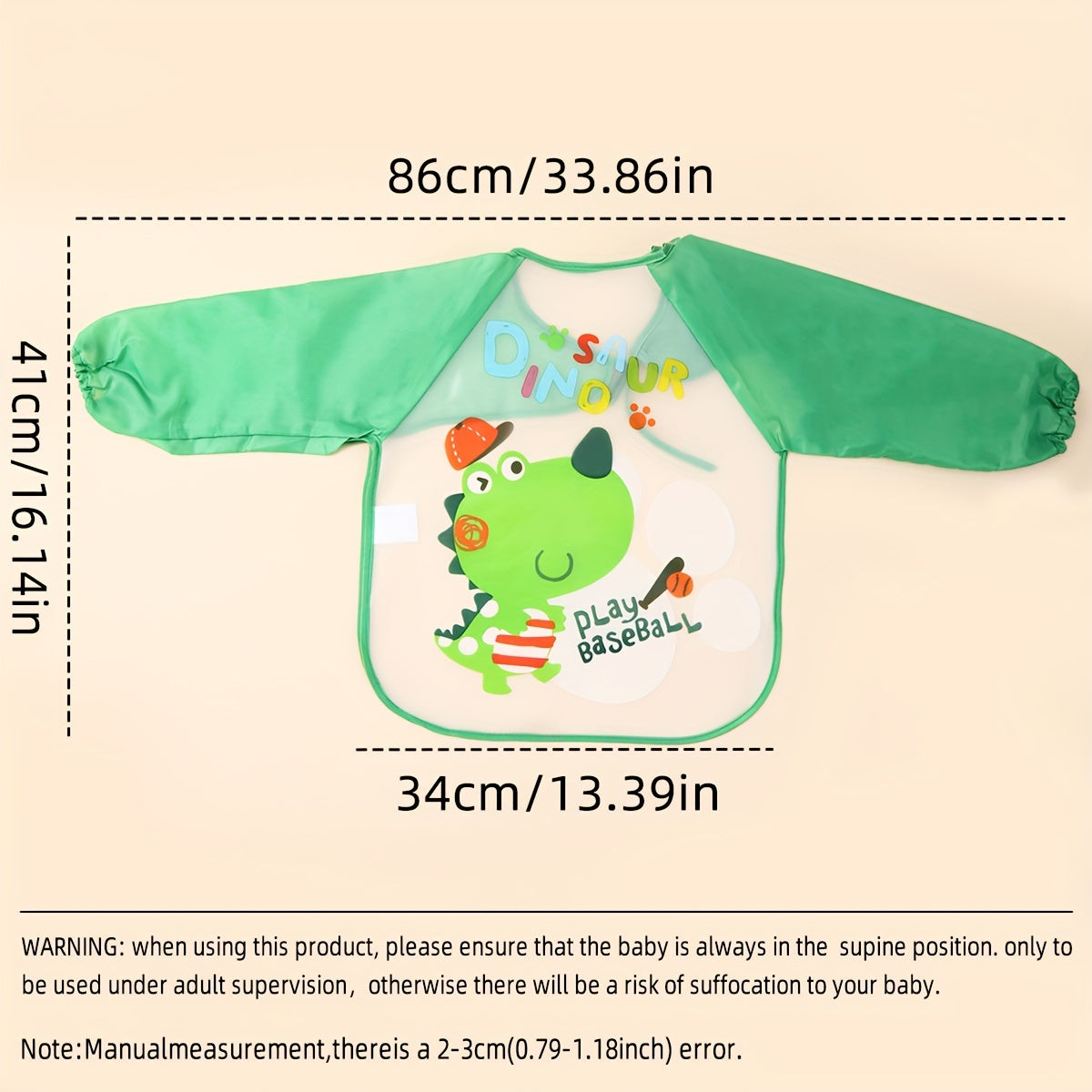 Kids Waterproof Paint Coveralls Aprons with Lunch Pockets for Children 0+ 3+