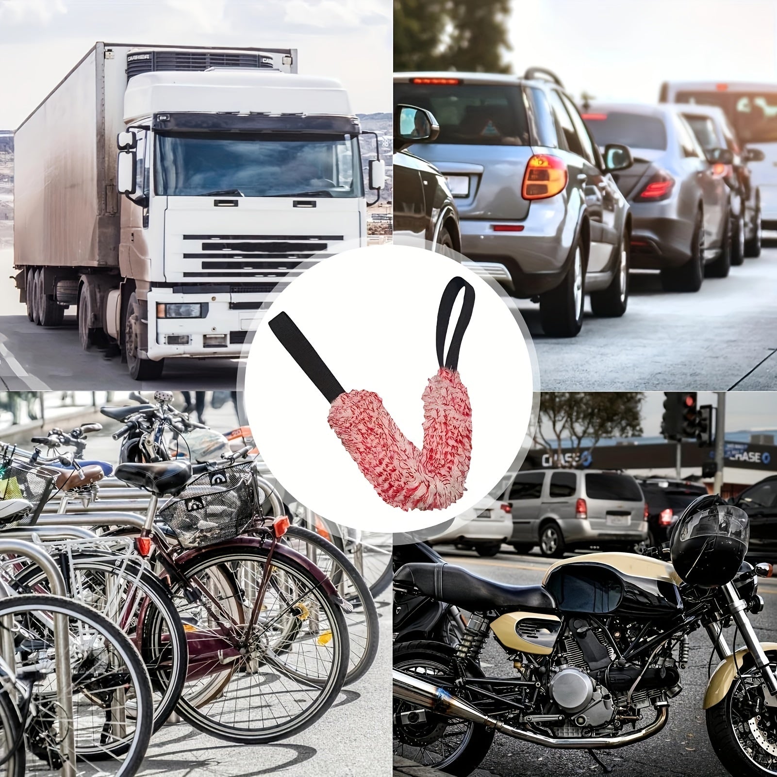 Microfiber Car Wheel Cleaning Towel Double-Sided Coral Plush Tire Brush