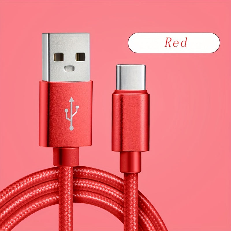 Nylon USB C Charging Cable Fast Charging Data Sync for Smartphones