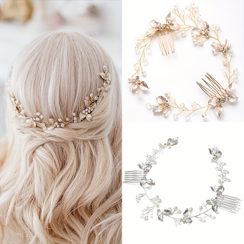 Tugmachali bosh bant, soxta marvaridlar, rhinestone, gullar va barglar bilan bezatilgan, kundalik kiyim yoki to'ylar yoki banketlar kabi maxsus tadbirlar uchun mukammal. Ayollar uchun retro uslubidagi soch aksessuari.