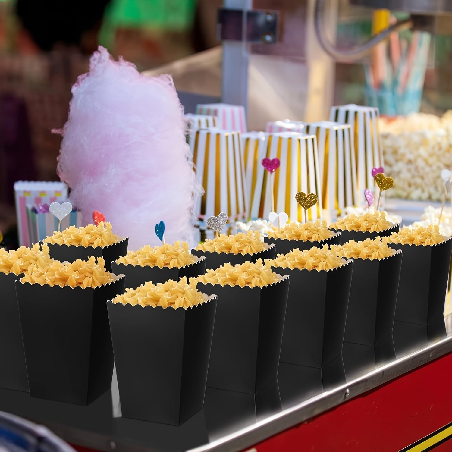 50 Mini Paper Popcorn Boxes for Weddings Birthdays and Snacks