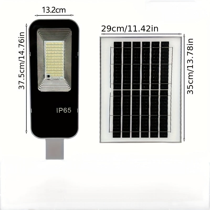 Farola solar LED con control remoto para exteriores, jardín, patio, pared, garaje