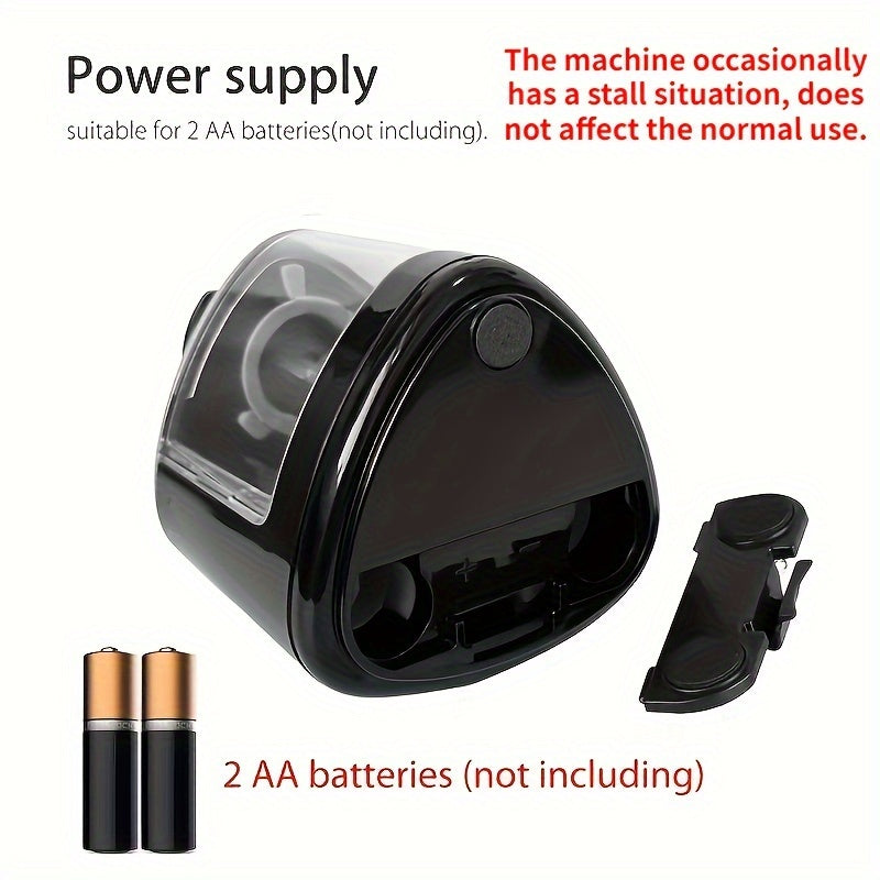 Black Electric Pencil Sharpener Auto-Stop Durable PP Office Use